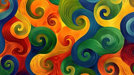 Wall Mural - Colourful pattern wallpaper