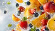 © pkproject - Assorted Fresh Fruits and Berries with Water Droplets and Splashes