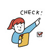 © turn_around_around - チェックする人　チェックリスト・確認のポイント用イラスト