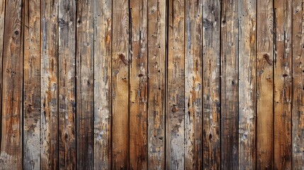 Wall Mural - Wooden background with vertical brown texture lines for natural banner Closeup of timber texture with vertical planks for floor backdrop