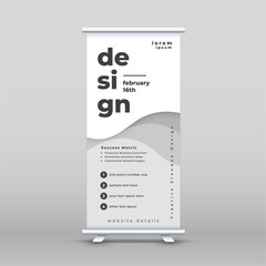 Wall Mural - modern roll up standee flyer template for business advertisement