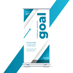 Wall Mural - modern roll up standee cover template for corporate promotion