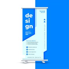 Wall Mural - modern rollup standee display cover layout for professional exhibitions