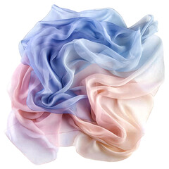 Poster - Flying Fabric Pastel Tone transparent background