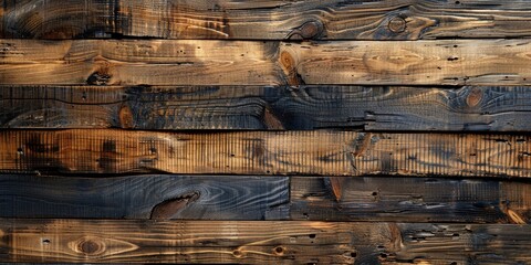 Poster - Rustic Wood Plank Background