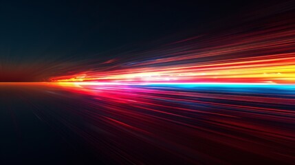 Wall Mural - abstract lightspeed streaks: a digital representation of motion