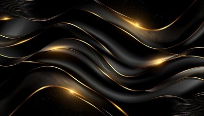 Wall Mural - A black and gold background