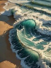 Poster - Abstract Ocean Wave Pattern.