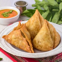 Wall Mural - Street Food Samosa