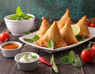 Wall Mural - Street Food Samosa