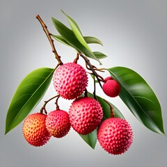 Canvas Print - Litchi isolated on white background