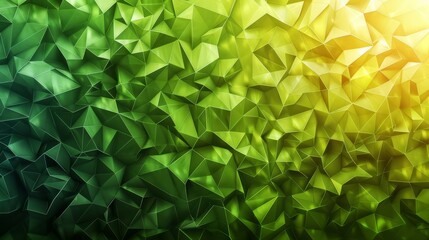 Wall Mural - Abstract Green and Yellow Geometric Background