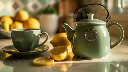 Sticker - A pot of green tea img