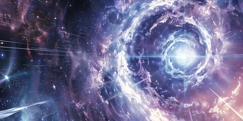 Wall Mural - Colorful dimensional universe concept
