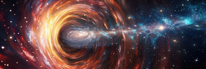 Wall Mural - Colorful dimensional universe concept
