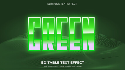 Poster - green editable text effect