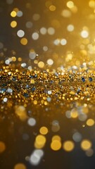 Wall Mural - yellow and white glitter bokeh abstract with shiny particles 