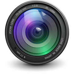 Poster - Camera photo lens, 3d icon.