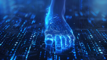 Poster - cybersecurity and protecting one's digital footprint from unauthorized access and exploitation