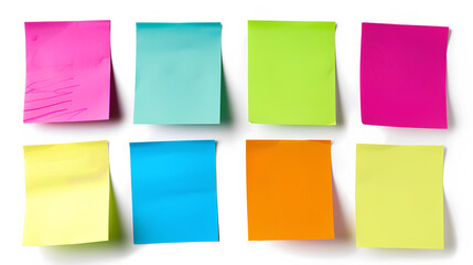 Wall Mural - set of colorful sticky note on isolate white background