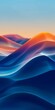 © VISUAL BACKGROUND - A beautiful abstract image of a blue and orange wavy landscape.