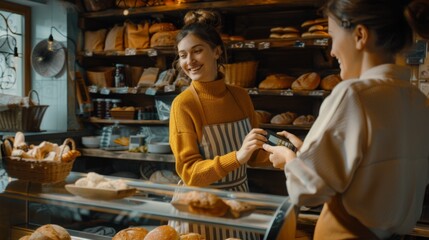 Wall Mural - The bakery shop payment