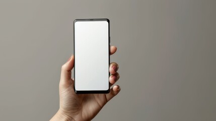 The blank smartphone display