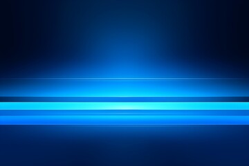 Wall Mural - Abstract background with glowing neon lines crossing over a blue background
