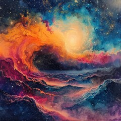 Wall Mural - Cosmic Illusion