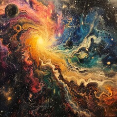 Wall Mural - Explosion of Galactic Energy