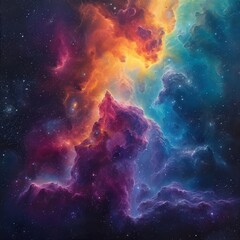 Wall Mural - Nebula Cascade - Intergalactic Landscape
