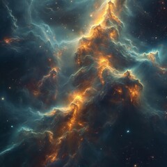 Wall Mural - Nebula Cascade - Intergalactic Landscape