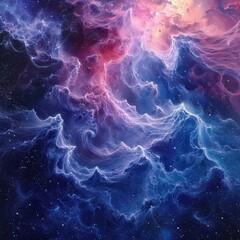 Wall Mural - Nebula Cascade - Intergalactic Landscape