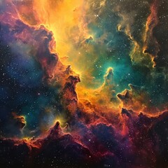 Wall Mural - Nebula's Cosmic Glow