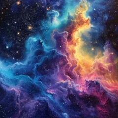 Wall Mural - Galactic Calm: Nebula Serenity