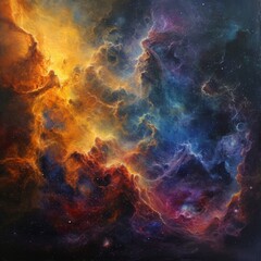 Wall Mural - Celestial Harmony: A Nebula Symphony