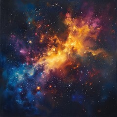Wall Mural - Starlight Fusion: A Celestial Symphony