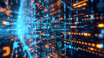 Data exchange, digital technology background, software development, cloud computing. Business Intelligence, global network, Data analysis, technician team computer programming, internet technology	