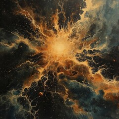 Wall Mural - Nebula's Spectrum of Stellar Fusion