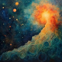 Wall Mural - Radiant Nebula Sky