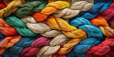 Canvas Print - A Tapestry of Colored Threads