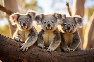 Wall Mural - Koala  at outdoors in wildlife. Animal