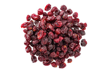 Wall Mural - Fresh dried crane berries isolated on transparent background