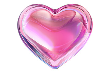 Colorful heart shape jelly isolated on transparent background