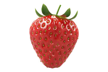 Wall Mural - Juicy Strawberry isolated on transparent background