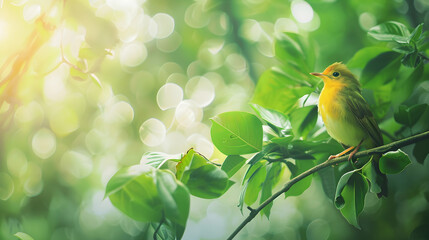 bird on a branch of tree