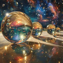 Wall Mural - Quantum Energy Spheres