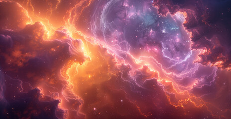 Wall Mural - colorful outer space nebula, space galaxy cloud nebula, stary night cosmos, universe science astrono