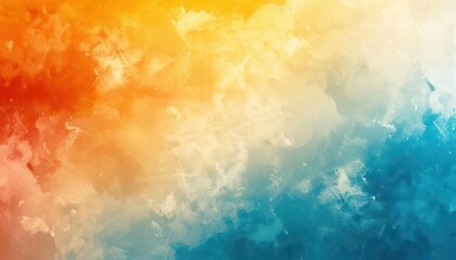 Wall Mural - abstract color gradient background with grainy orange blue yellow and white noise texture banner design digital art