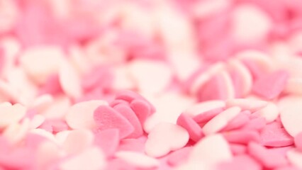 Canvas Print - sugar little hearts close up